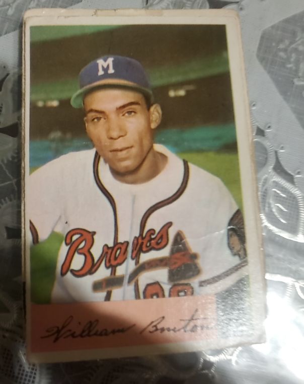 1954 Bowman #224 Bill Bruton — front
