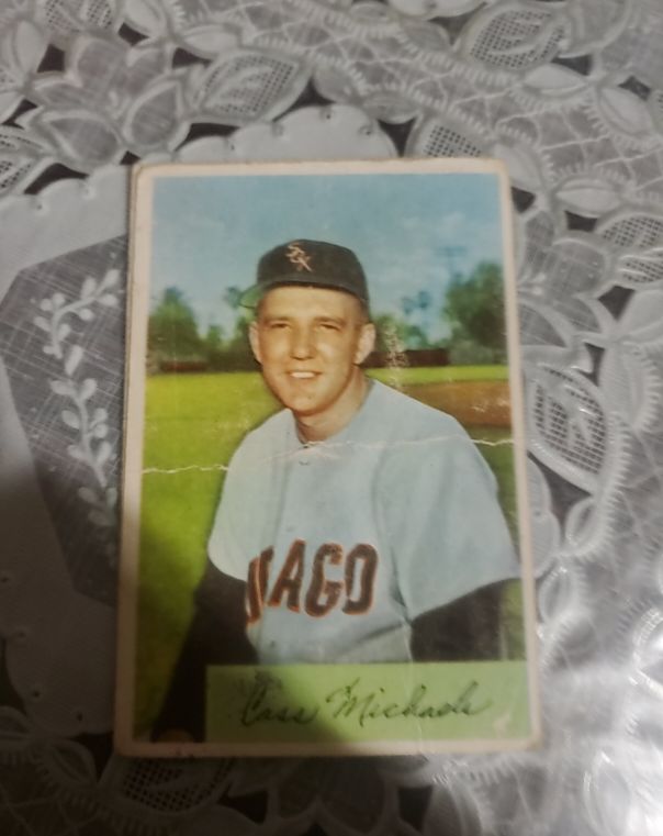 1954 Bowman #150 Cass Michaels — front