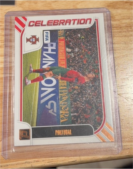2023-24 Panini Donruss FIFA World Cup #7 Cristiano Ronaldo Celebration Insert Portugal — front