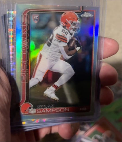 2025 Topps Chrome #308 Dylan Sampson Rookie Refractor — front