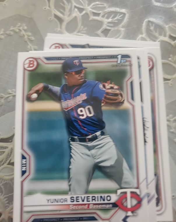 2021 Bowman 1st Edition #BP-140 Yunior Severino — front