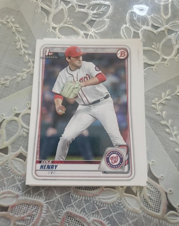 2020 Bowman Draft #BD-67 Cole Henry — front