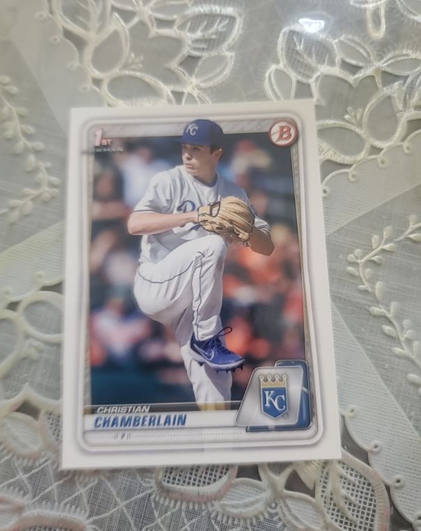 2020 Bowman Draft #BD-84 Christian Chamberlain — front