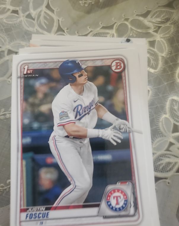 2020 Bowman Draft #BD-124 Justin Foscue — front