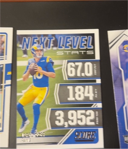 2021 Panini Score #NL6 Jared Goff Los Angeles Rams Next Level Stats — front