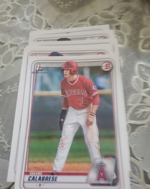 2020 Bowman Draft #BD-103 David Calabrese — front