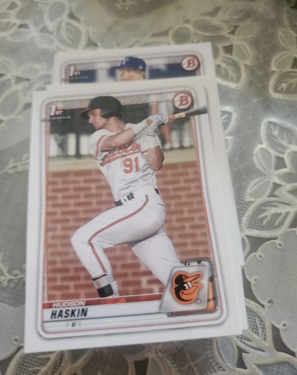 2020 Bowman Draft #BD-130 Hudson Haskin Baltimore Orioles — front