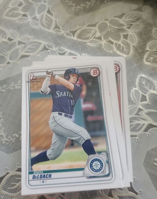 2020 Bowman Draft #BD-28 Zach DeLoach Seattle Mariners — front