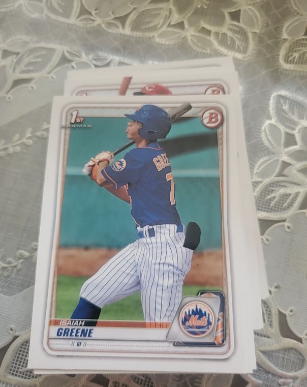 2020 Bowman Draft #BD-77 Isaiah Greene — front