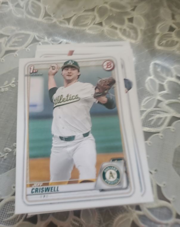 2020 Bowman Draft #BD-134 Jeff Criswell — front