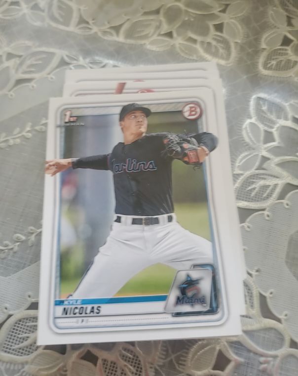 2020 Bowman Draft #BD-64 Kyle Nicolas — front
