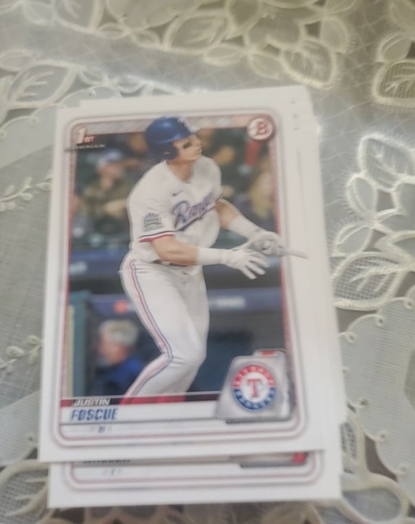 2020 Bowman Draft #BD-124 Justin Foscue — front