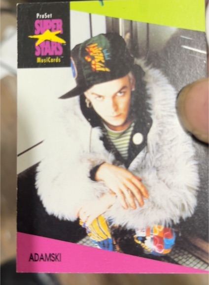 1991 Pro Set Super Stars MusiCards #29 Adamski — front