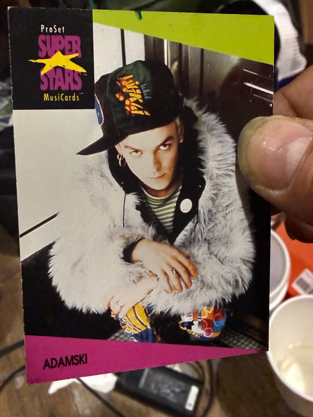 1991 Pro Set Super Stars MusiCards #29 Adamski — front