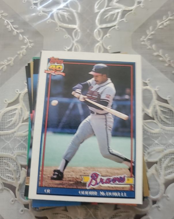 1991 Topps #1 Ron Gant — front