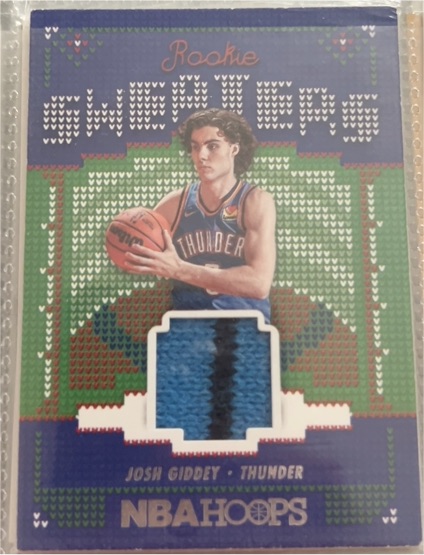 2021-22 Panini NBA Hoops Rookie Sweaters #RSW-JG Josh Giddey — front