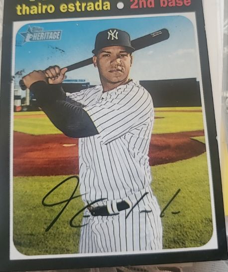 2020 Topps Heritage #313 Thairo Estrada — front