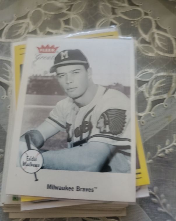 2002 Fleer Greats of the Game #30 Eddie Mathews — front