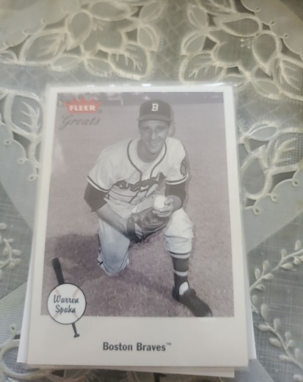 2002 Fleer Greats #52 Warren Spahn — front
