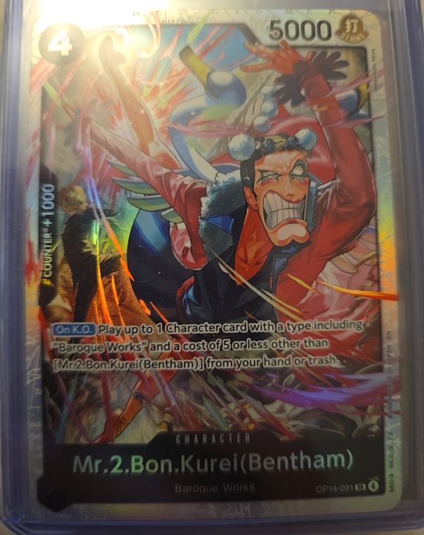 2023 Bandai One Piece Kingdoms of Intrigue Mr.2.Bon.Kurei (Bentham) OP14-091 — front