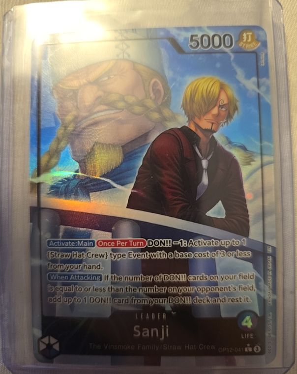 Bandai One Piece Card Game OP12-041 Sanji Leader — front