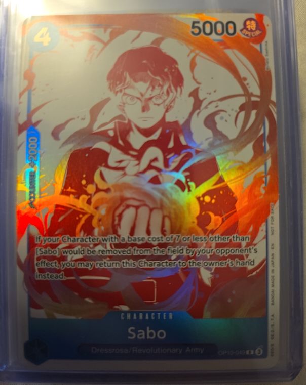 Bandai One Piece Card Game OP10-049 Sabo 3rd Anniversary Treasure Campaign Pack — front