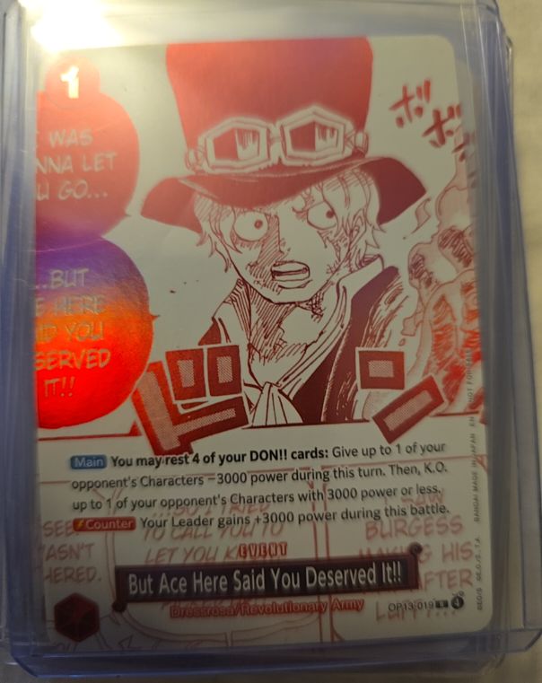 One Piece TCG 3rd Anniversary Treasure Campaign Promo #OP13-019 But Ace Here Said You Deserved It!! — front