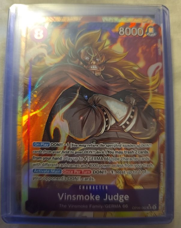 One Piece Card Game OP06-062 Vinsmoke Judge Wings of the Captain Foil — front