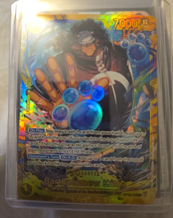 One Piece Card Game Bartholomew Kuma OP12-119 Legacy of the Master Secret Rare — front