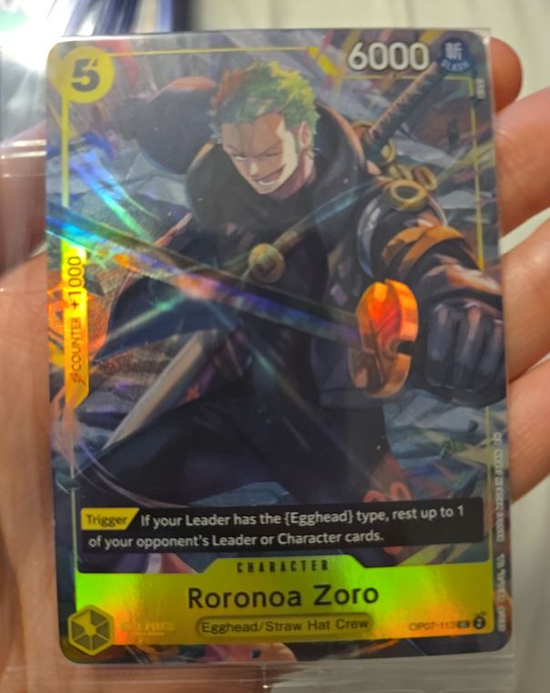 One Piece TCG OP07-113 Roronoa Zoro — front