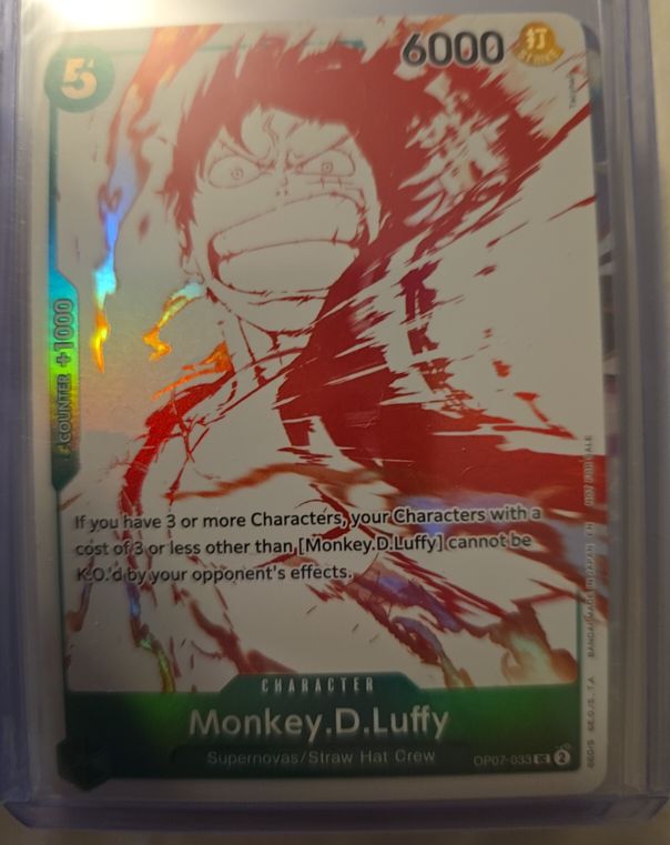 Bandai One Piece Card Game OP07-033 Monkey.D.Luffy — front