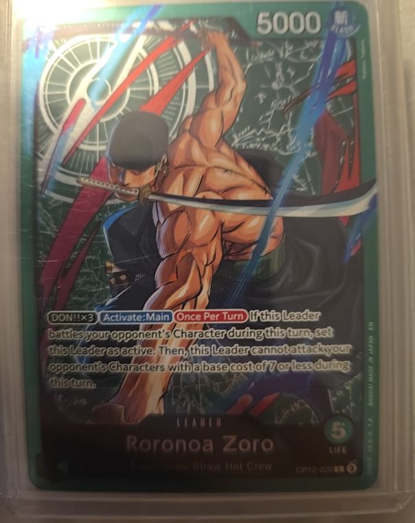 2023 Bandai One Piece Card Game OP12-020 Roronoa Zoro — front