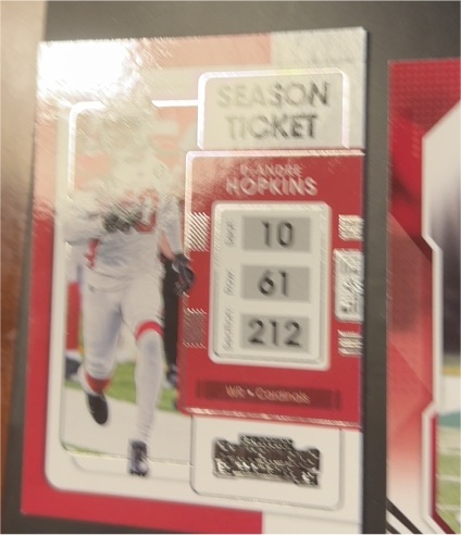 2021 Panini Contenders Season Ticket #2 DeAndre Hopkins — front