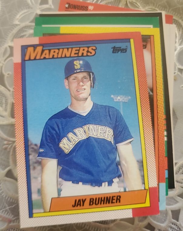 1990 Topps #554 Jay Buhner — front