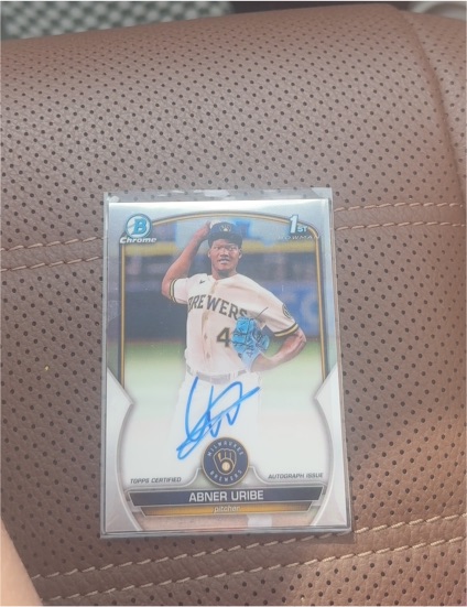 2023 Bowman Chrome #CPA-AU Abner Uribe — front