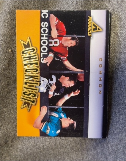 1997 Pinnacle Checklist #199 Steve Young / Jeff George / Mark Brunell — front