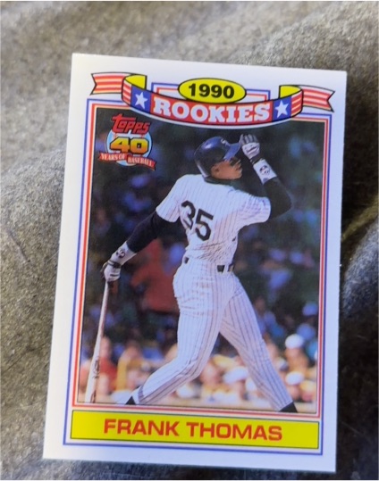 1990 Topps Rookies #28 Frank Thomas — front