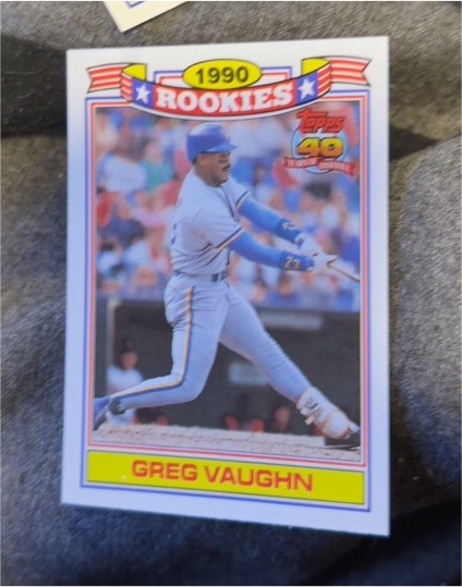 1990 Topps Rookies Greg Vaughn — front