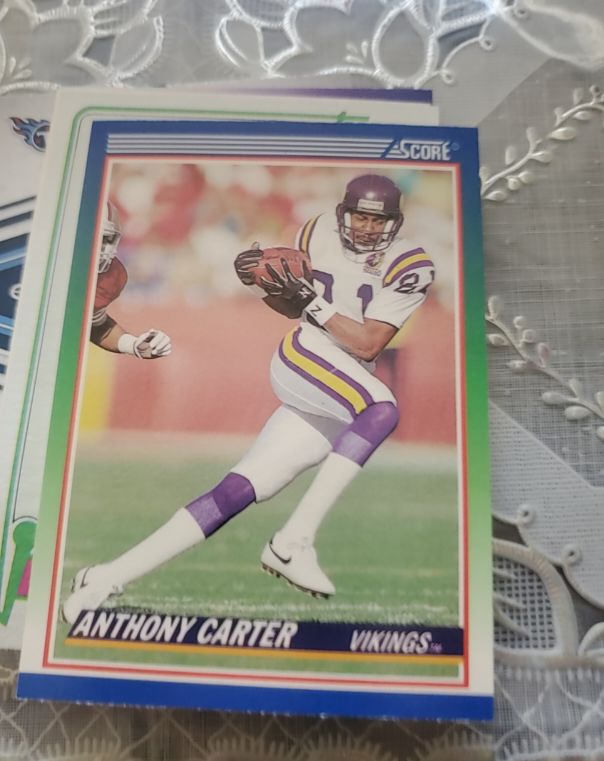 1990 Score #345 Anthony Carter — front
