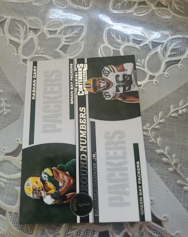 2019 Panini Contenders #RN-GS Darnell Savage Jr. / Rashan Gary Round Numbers — front
