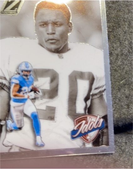 2024 Panini Zenith Idols #5 Barry Sanders / Jahmyr Gibbs — front
