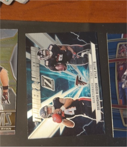 2022 Panini Zenith Thunder & Lightning #TL-DK Desmond Ridder / Kyle Pitts — front