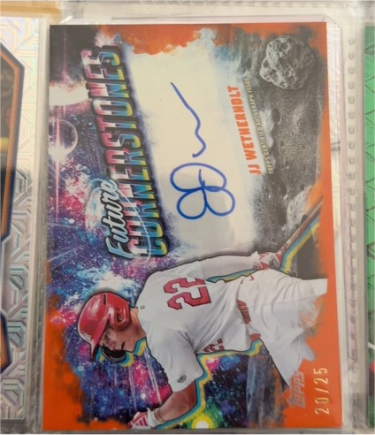 2026 Topps Bowman Chrome Mojo Refractor #20/25 JJ Wetherholt — front