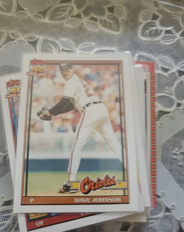 1991 Topps #163 Dave Johnson — front