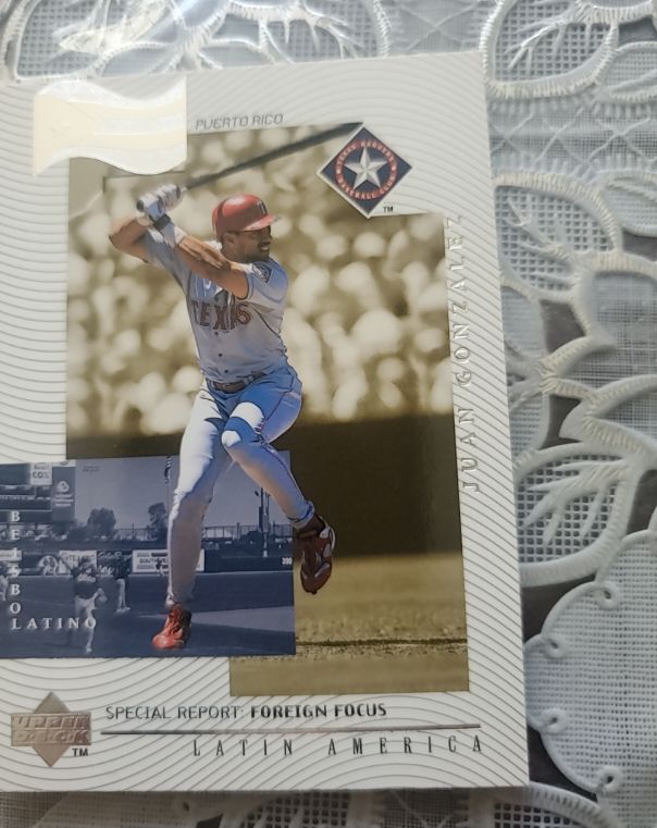1999 Upper Deck #242 Juan Gonzalez Special Report: Foreign Focus Puerto Rico — front