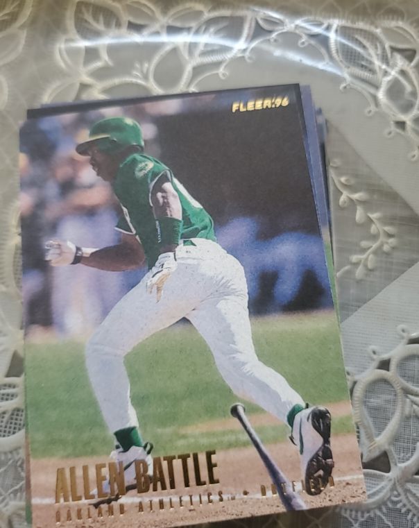 1996 Fleer Update #U71 Allen Battle Oakland Athletics — front