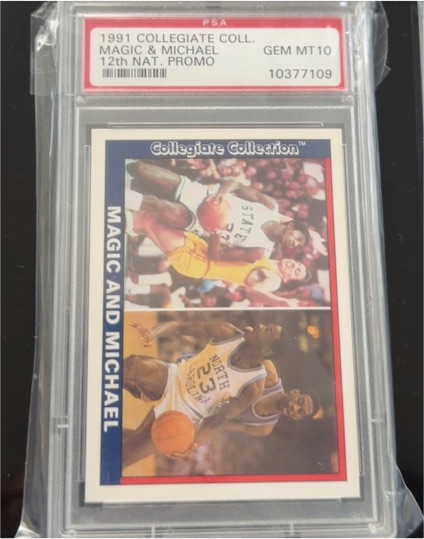 1991 Collegiate Collection Magic & Michael 12th National Promo — front