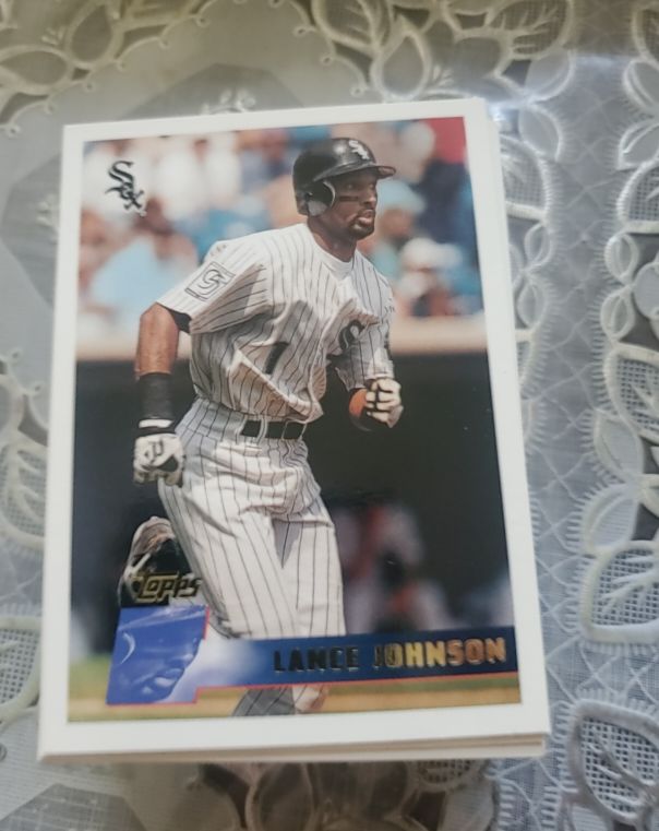 1996 Topps #375 Lance Johnson — front