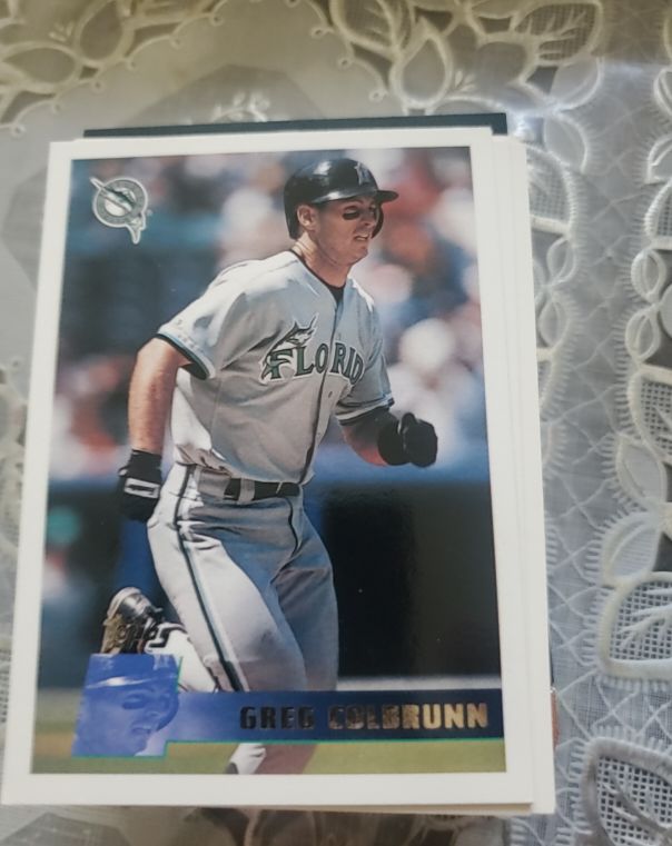 1996 Topps #408 Greg Colbrunn Florida Marlins — front