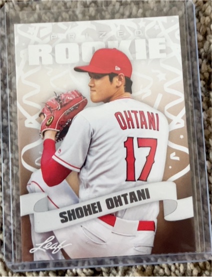 2018 Leaf Special Release Prized Rookie #18 Shohei Ohtani — front